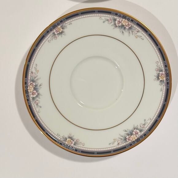 Vintage Noritake Ontario 3763 Japan 6” 6.5” Plate Set of 2 Floral Gold Rim China - Picture 2 of 5